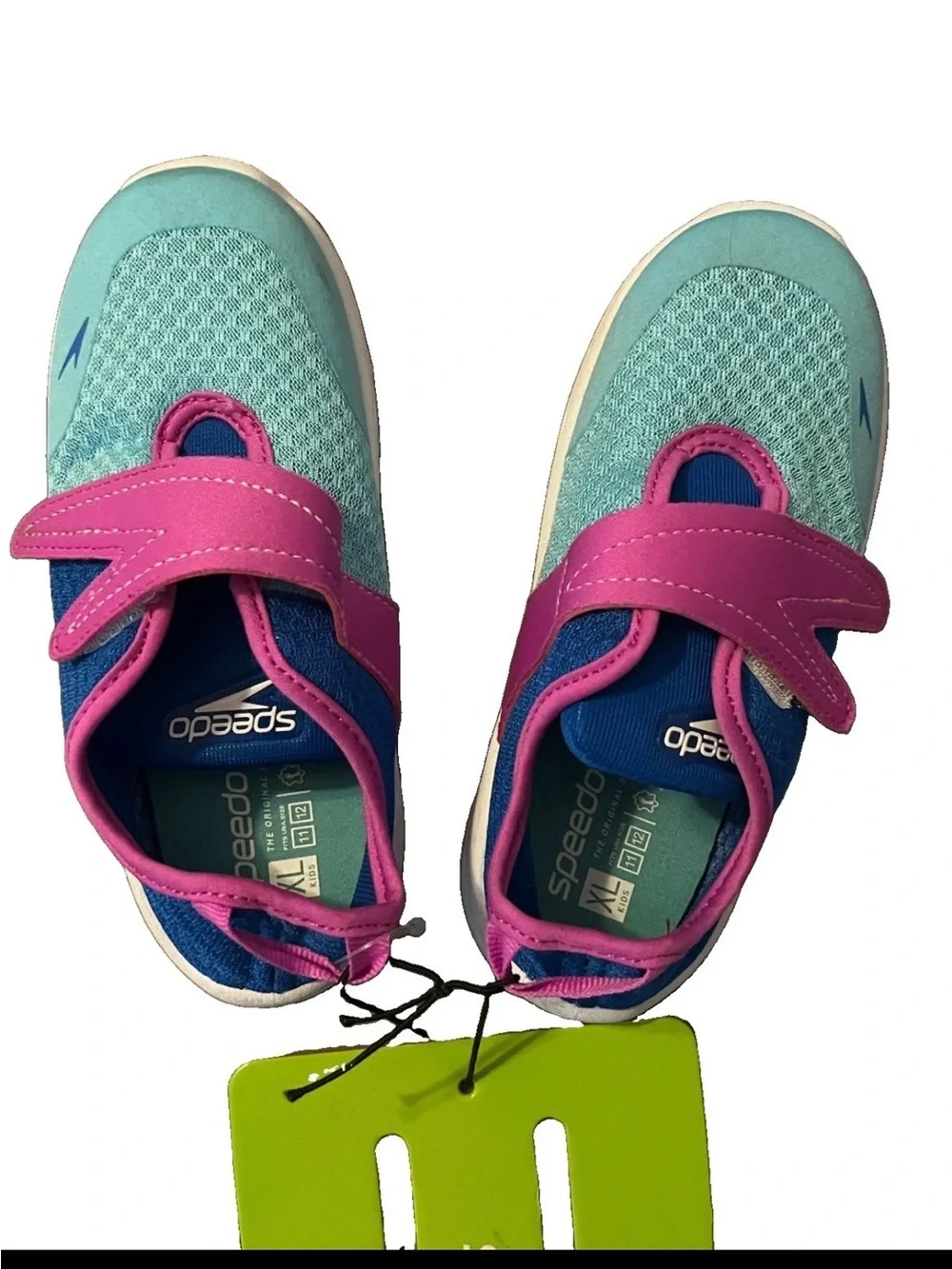 Speedo Shore Explorer 2.0 Kids Water Shoes Teal Blue Pink Size XL 11-12 NEW